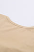 U Neck Button Knit Long Sleeve Top